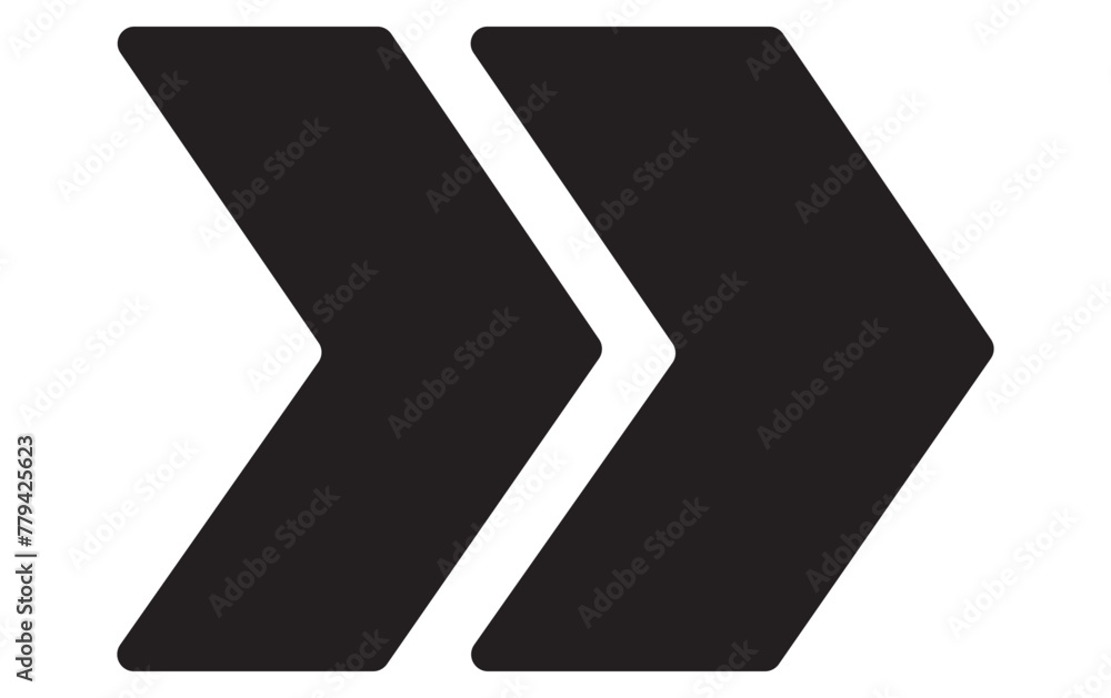 Poster double arrow icon. element of simple icon for websites, web design, mobile app, info graphics. signs