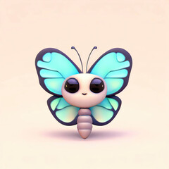 Obraz premium 3D furry forest animal with beautiful colors and white background. with Generative AI technology 