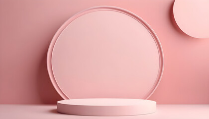 Single circular podium for advertising cosmetic products 4