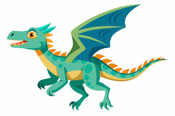 Dinosaur fly vector image white background