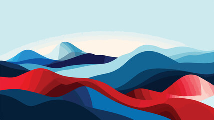 Light Blue Red vector template with bent lines. A comp