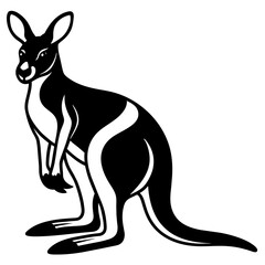 kangaroo with baby, black kangaroo silhouette vector illustration,icon,svg,animal characters,Holiday t shirt,Hand drawn trendy Vector illustration,kangaroo on black background