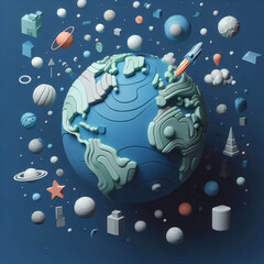 abstract travel globe