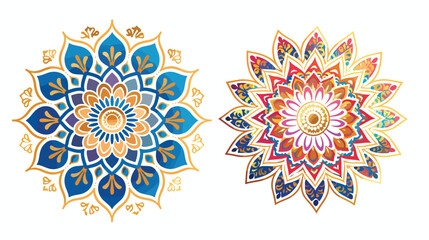 Luxury Ornamental Indian Mandala Design flat vector isolated