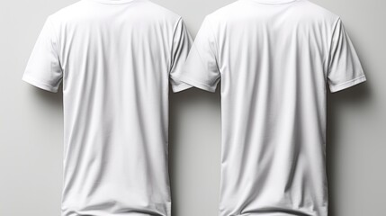 white tee t shirt round neck front, back and side view