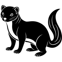 Mongoose with baby, black Mongoose silhouette vector illustration,icon,svg,animal characters,Holiday t shirt,Hand drawn trendy Vector illustration,kangaroo on black background