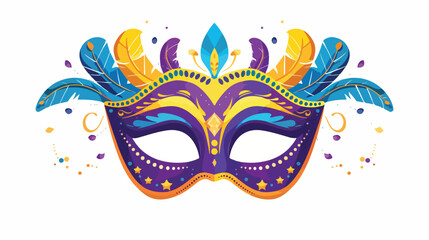 Mardi gras celebration mask icon vector illustration d