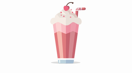 Milkshake vector icon illustration asset flat vector isolated