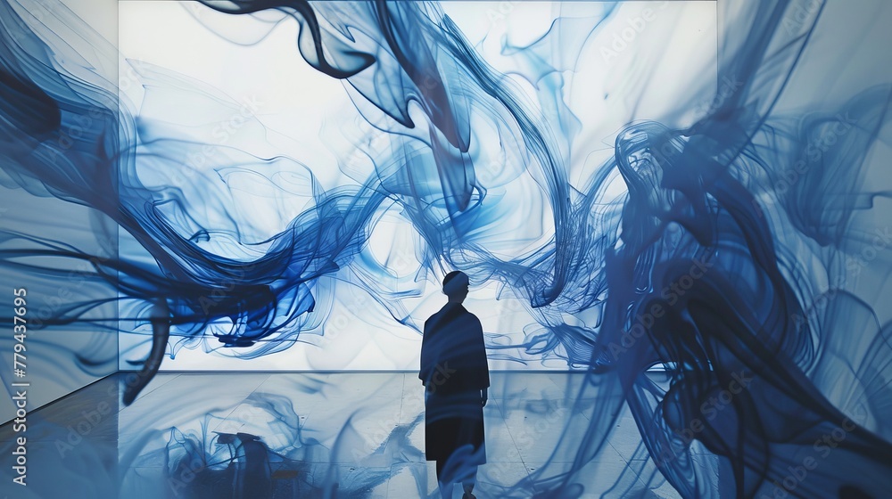 Fototapete transform a working space into a mesmerizing abstrac ai generated illustration
