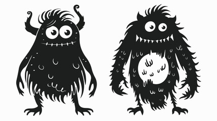Monster. Childrens vector illustration. For fabrics 