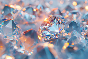 Beautiful diamond stones on studio background. - obrazy, fototapety, plakaty