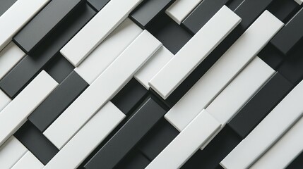 A Close-up Of A Black And White Geometric Pattern Wallpaper Background.