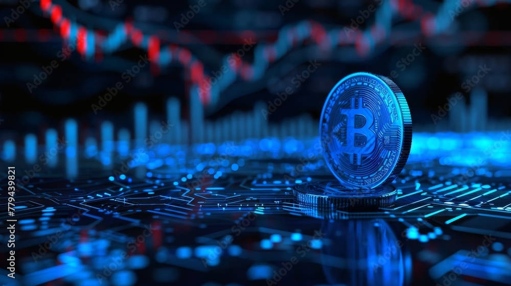 Aufkleber visualize a dynamic d coin background with a promin ai generated illustration