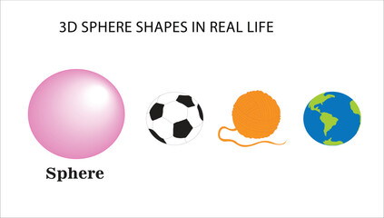 3d sphere shapes in real life