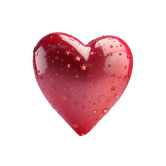 Heart shaped object with stars close-up