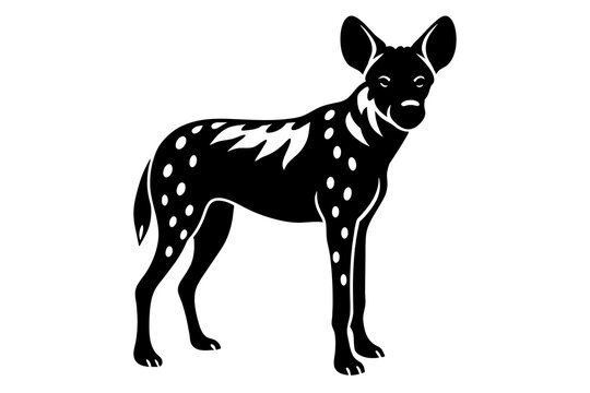recommend clip art: african wild dog silhouette vector illustration