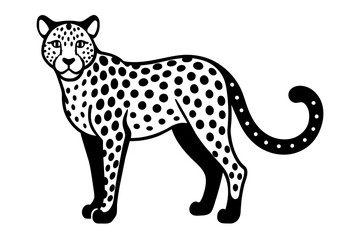 cheetah silhouette vector illustration