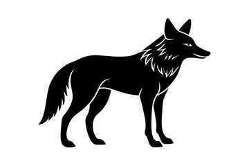 coyote silhouette vector illustration