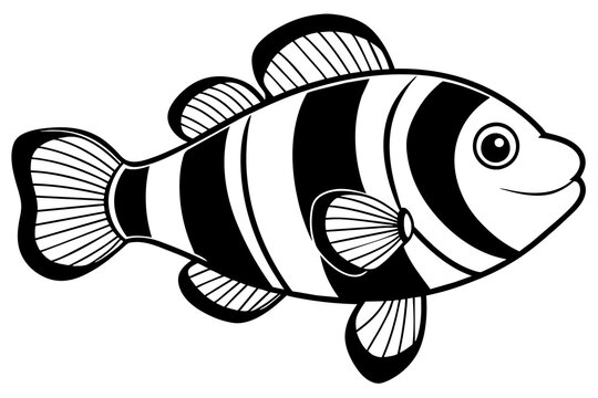 recommend clip art: clownfish silhouette vector illustration