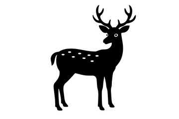 deer silhouette vector illustration