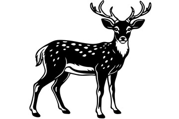 Fototapeta na wymiar deer silhouette vector illustration