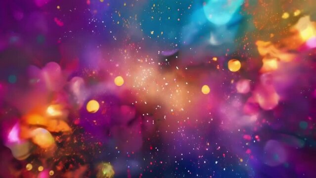 Shimmering bombs light up the sky with an array of bright vivid colors.