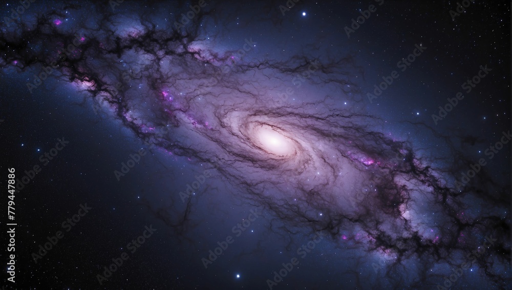 Sticker galaxy milky way with purple nebula