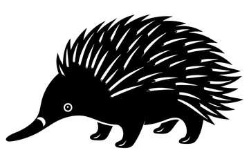 echidna silhouette vector illustration