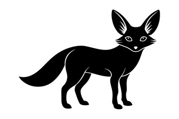 fox silhouette vector illustration