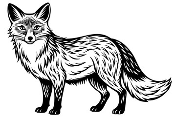 fox silhouette vector illustration