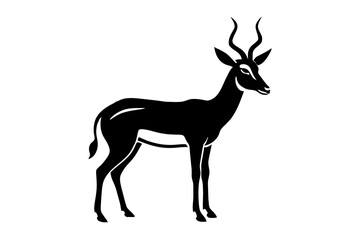 gazelle silhouette vector illustration