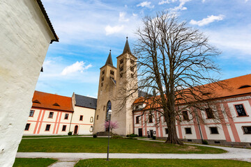 Premonstratensian Monastery from 12th century. Milevsko, Czech Republic. - obrazy, fototapety, plakaty