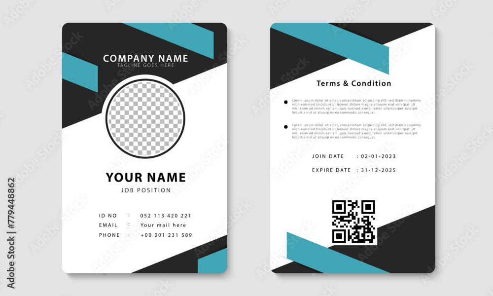 Canvas Prints modern professional identity card template. office id card layout design. vector - Canvas Prints