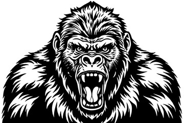 gorilla silhouette vector illustration