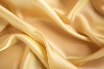 Light pale brown yellow silk satin with gradient. Dusty gold color. Golden luxury elegant beauty...