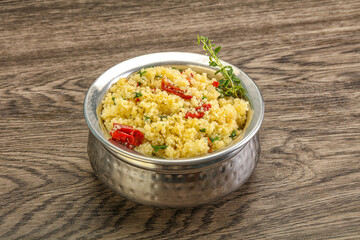 Vegetarian uisine - couscous with vegetables