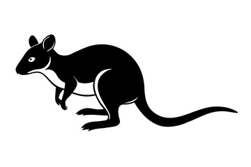 kangaroo rat silhouette vector illustration