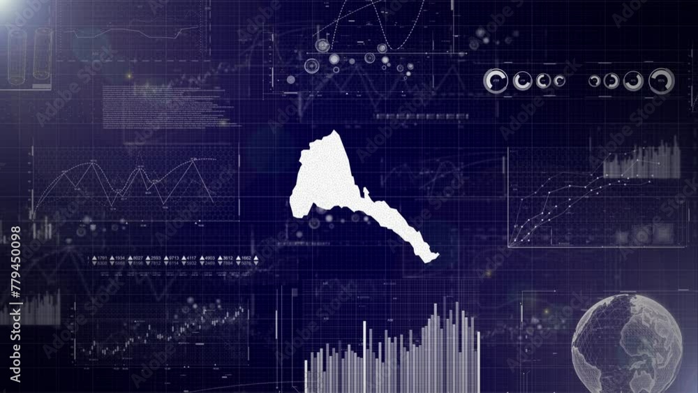 Poster eritrea country corporate background with abstract elements of data analysis charts i showcasing dat
