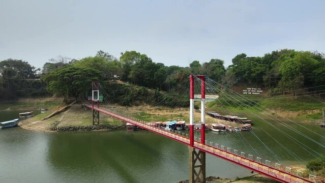 Tourism Industry of Bangladesh. Hanging bridge of Rangamati over the Kaptai lake. Rangamati