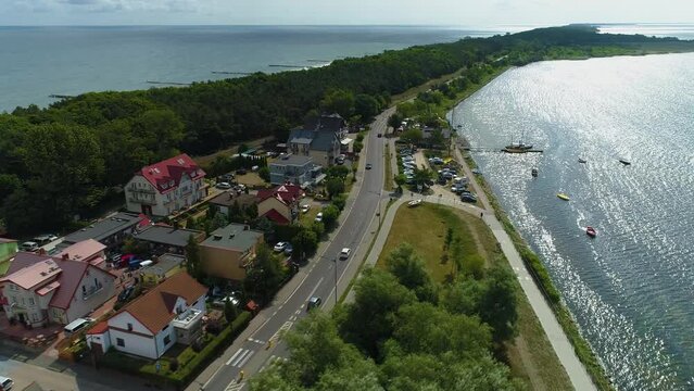 Beautiful Landscape Chalupy Piekny Krajobraz Aerial View Poland