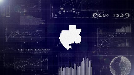 Gabon Country Corporate Background With Abstract Elements Of Data analysis charts I Showcasing Data analysis technological Video with globe,Growth,Graphs,Statistic Data of Gabon Country - Powered by Adobe