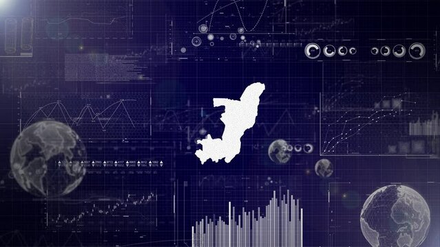 Republic of the Congo Country Corporate Video, Abstract Elements Of Data analysis charts I Showcasing Data analysis technological Video, globe,Growth,Graphs,Statistic Data of Republic of Congo Country