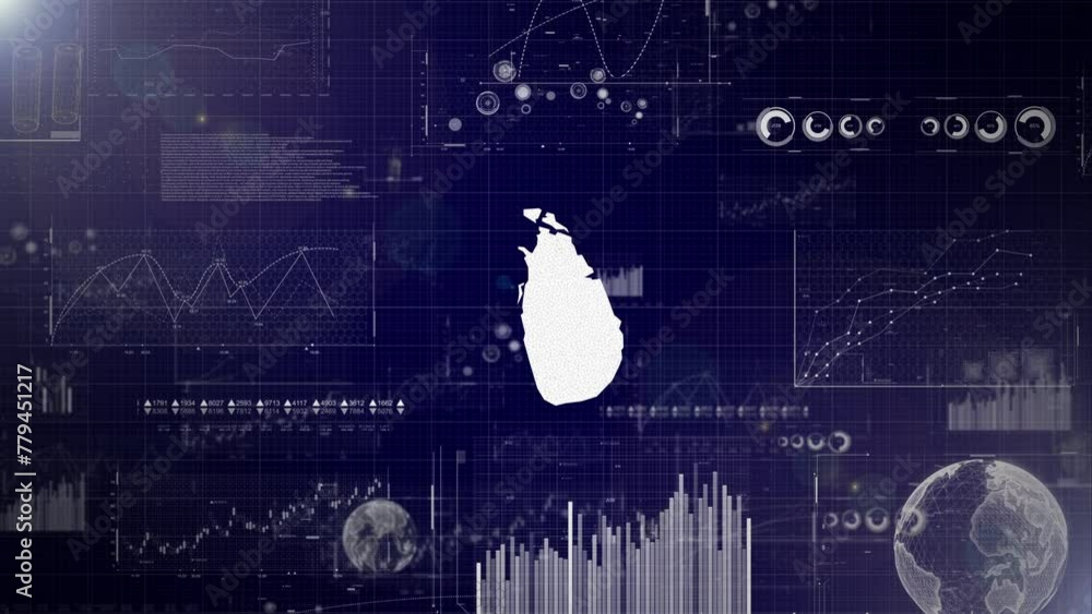 Poster sri lanka country corporate background with abstract elements of data analysis charts i showcasing d