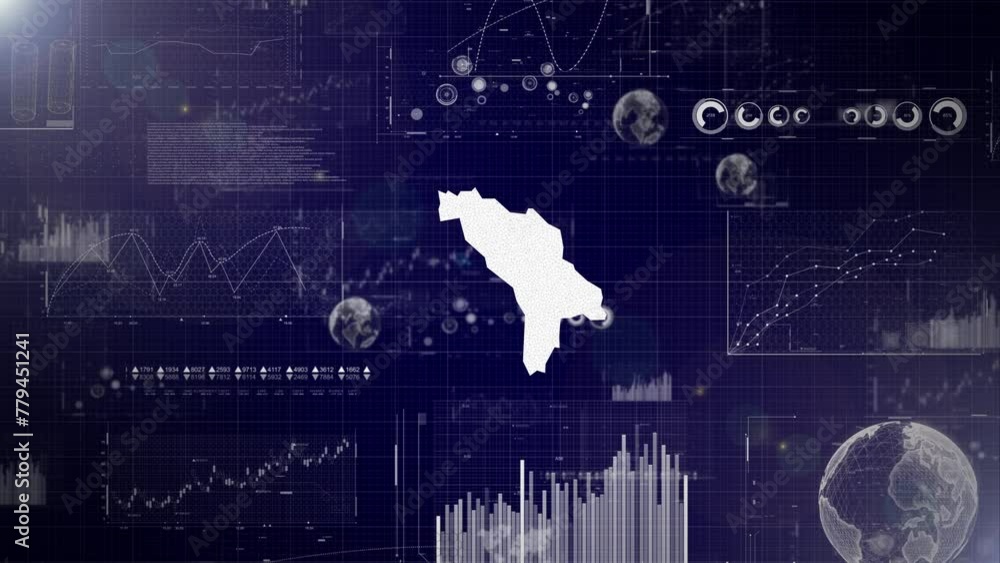 Poster moldova country corporate background with abstract elements of data analysis charts i showcasing dat