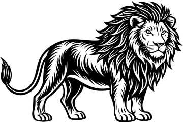 lion silhouette vector illustration