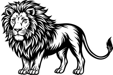 lion silhouette vector illustration