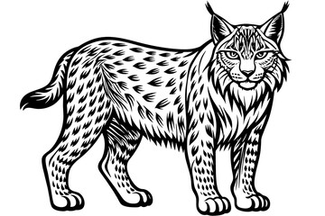 lynx silhouette vector illustration