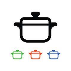 cooker icon set vector design