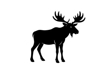 moose silhouette vector illustration
