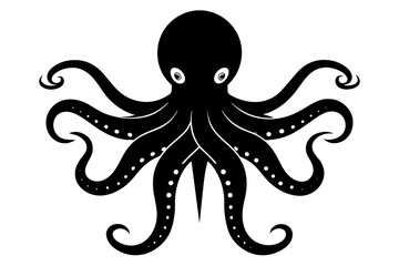 octopus silhouette vector illustration